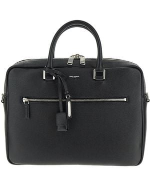 Saint Laurent Sac De Jour Briefcase - Black