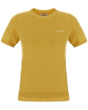 Miu Miu Cashmere Jumper - Yellow