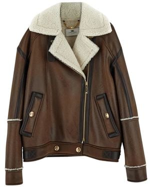 Elisabetta Franchi Coats - Brown