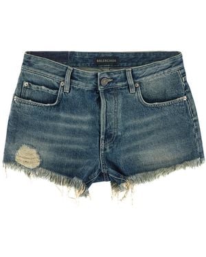 Balenciaga Denim Short - Blue