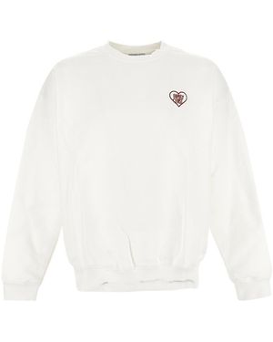 FAMILY FIRST Heart Sweatshirt - White