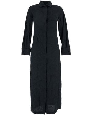 国内発送/送料関税込【MAX MARA】ROVIGO Women's Black Dress Cotton cloth shirt dress, black | 