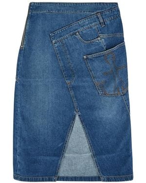 JW Anderson Twisted Midi Skirt - Blue