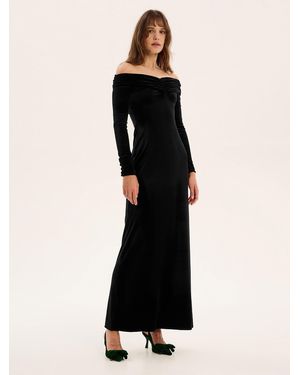 OMNES Mae Velvet Dress - Black
