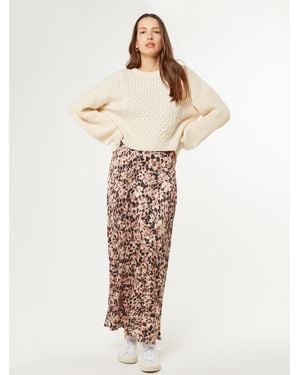 OMNES Bessie Fit & Flare Midaxi Skirt - Natural