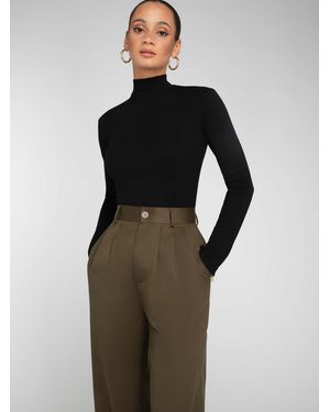 OMNES North Mock Neck Top - Black