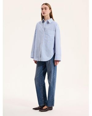 OMNES Kenda Stripe Shirt - Blue