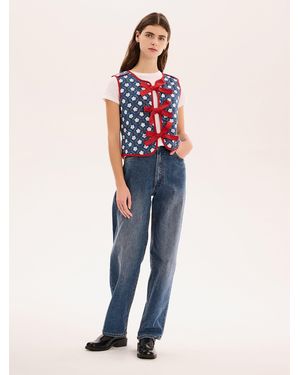 OMNES Jojo Quilted Gilet - Red
