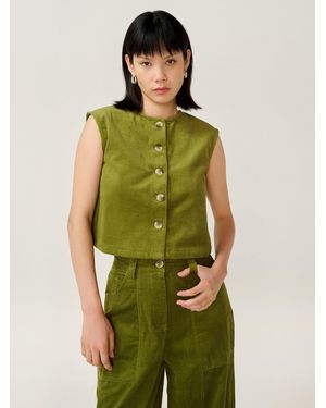 OMNES Cosme Cord Top - Green