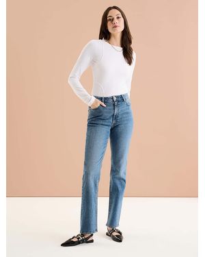 OMNES Jana Straight Leg Jean - Blue