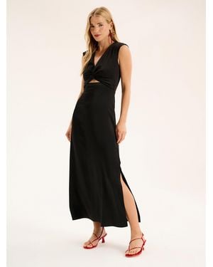 OMNES Marin Twist Front Dress - Black