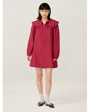 OMNES Sloane Dress - Red