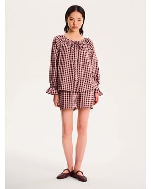 OMNES Dianne Gingham Shirt - Red