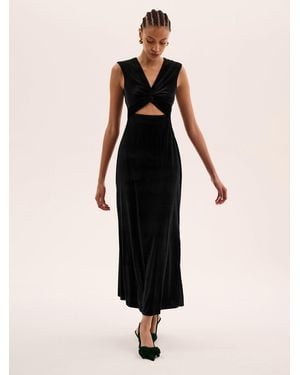 OMNES Marin Velvet Dress - Natural