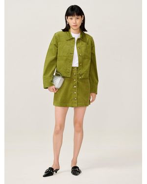 OMNES Moira Cord Skirt - Green