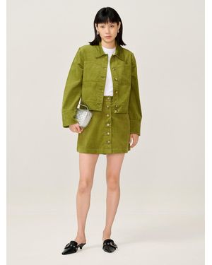OMNES Moira Cord Skirt - Green