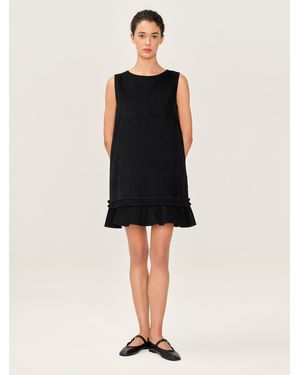 OMNES Adora Cord Dress - Black