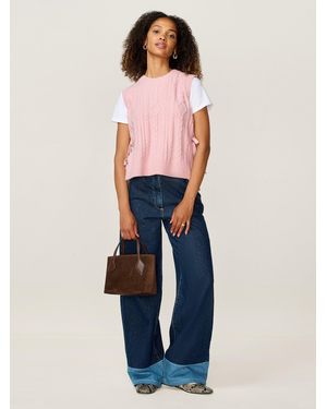 OMNES Rufus Cable Bow Side Vest - Pink