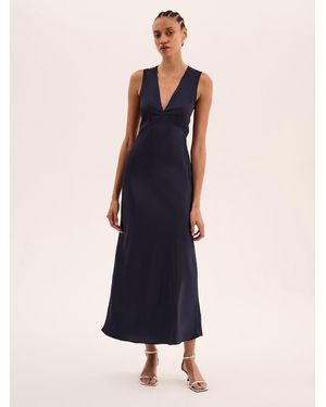 OMNES Nova Tie Back Bridesmaid Dress - Blue
