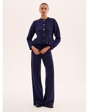 OMNES Kenny Knit Trouser - Blue