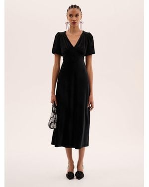 OMNES Rosie Velvet Dress - Black