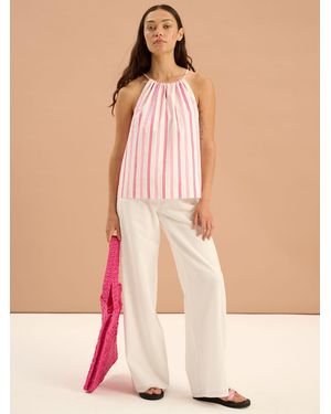 OMNES Ramela Elasticated Waist Linen Trouser - Natural
