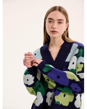 OMNES Ari Oversized Floral Jumper - Blue