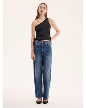 OMNES Sweeny One Shoulder Top - Blue