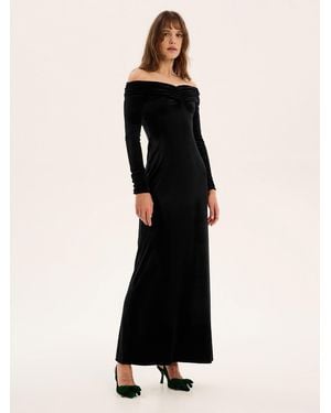 OMNES Mae Velvet Dress - Black