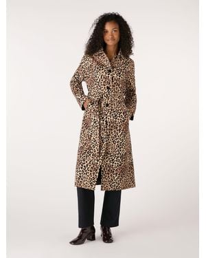 OMNES Valencia Cheetah Printed Trench - Natural