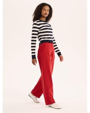 OMNES Pia Stripe Jumper - Red
