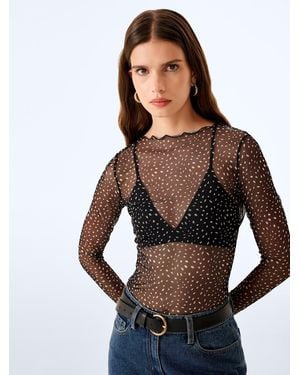 OMNES Lorrie Powermesh Top - Black