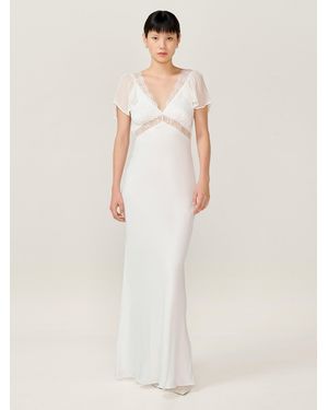 OMNES Meadow Wedding Guest Dress - Natural