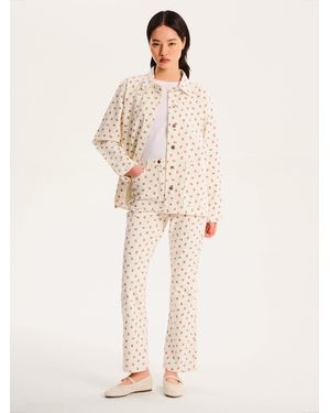 OMNES Sarah Jane All Over Rose Jeans - Natural