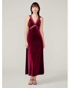 OMNES Aurelia Velvet Dress - Red
