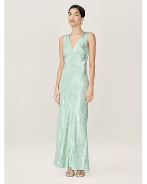 OMNES Iris Jacquard Dress - Green