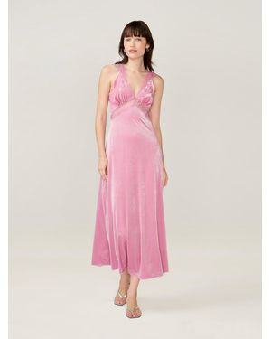 OMNES Aurelia Velvet Dress - Pink
