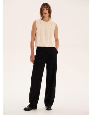 OMNES Bobbi Cable Knit Vest - Black