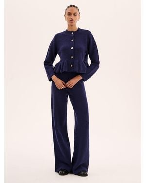 OMNES Kenny Knit Trouser - Blue