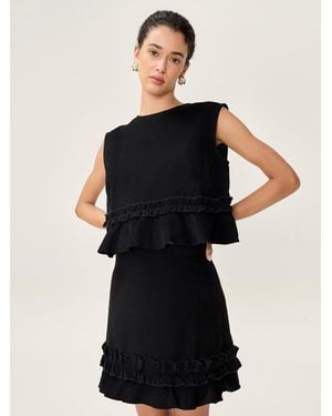OMNES Dori Cord Top - Black
