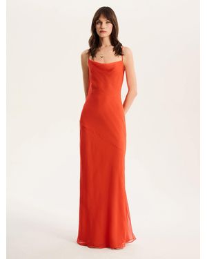 OMNES Koko Chiffon Dress - Red