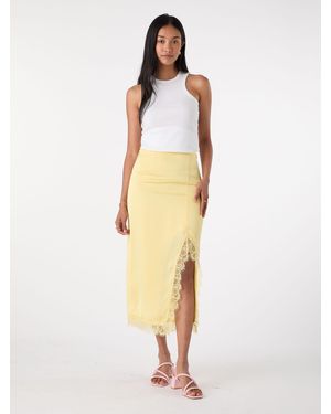 OMNES Avari Lace Trim Skirt - Natural