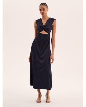 OMNES Marin Twist Front Dress - Blue