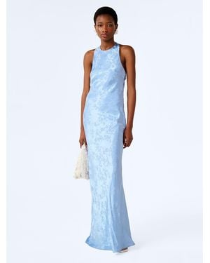 OMNES Jai Jacquard Bridesmaid Dress - Blue