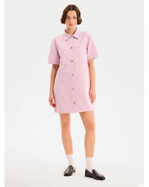 OMNES Olivia Denim Dress - Pink