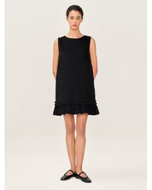 OMNES Adora Cord Dress - Black