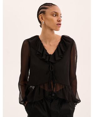 OMNES Selina Chiffon Top - Natural