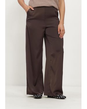 Y.A.S Damen Hosen Yaspella Hw Wide Pants - Braun