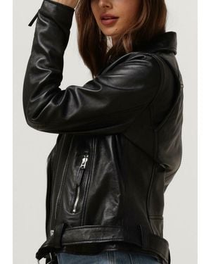 Goosecraft Lederjack Sammie Biker - Schwarz