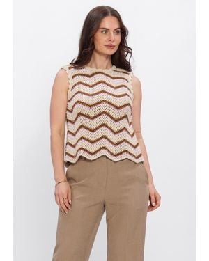 Modström Damen Tops & T-Shirts Carrymd Top - Natur